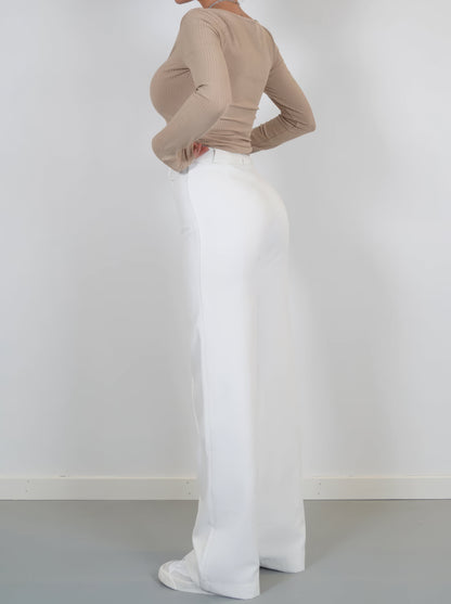 Ghislaine | Pantalon Droit Taille Haute