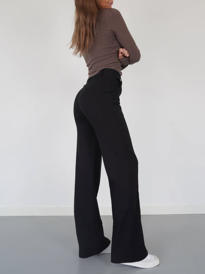 Ghislaine | Pantalon Droit Taille Haute