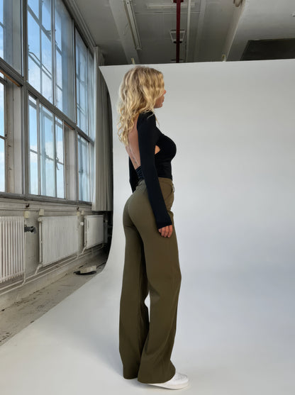 Ghislaine | Pantalon Droit Taille Haute
