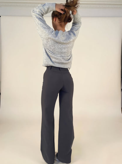 Ghislaine | Pantalon Droit Taille Haute