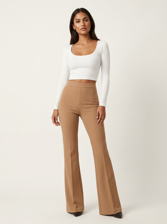 Noella | Pantalon Flare Taille Haute