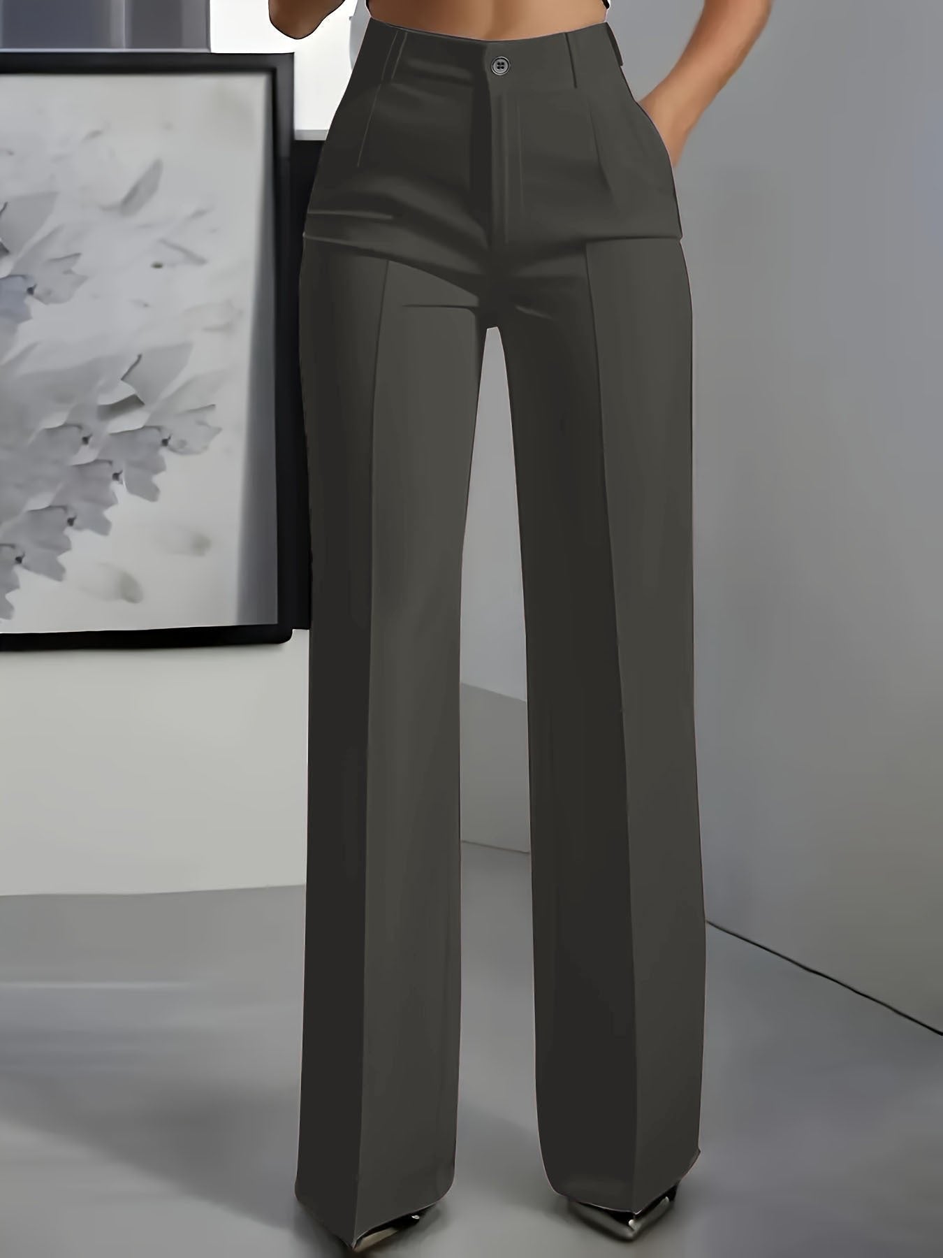 Aziliz | Pantalon Large Plissé Taille Haute