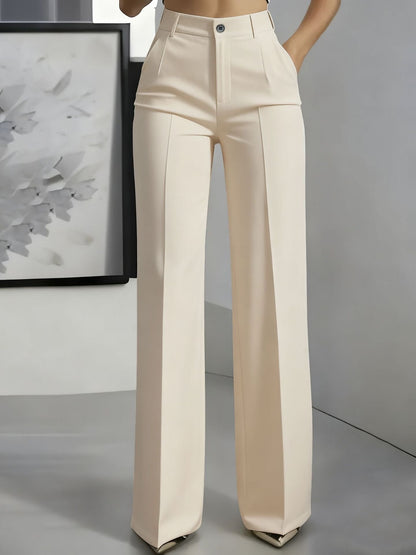 Aziliz | Pantalon Large Plissé Taille Haute