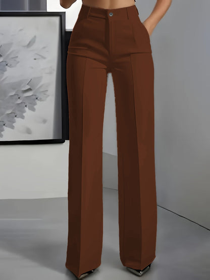 Aziliz | Pantalon Large Plissé Taille Haute