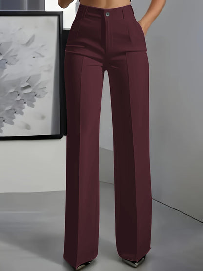 Aziliz | Pantalon Large Plissé Taille Haute
