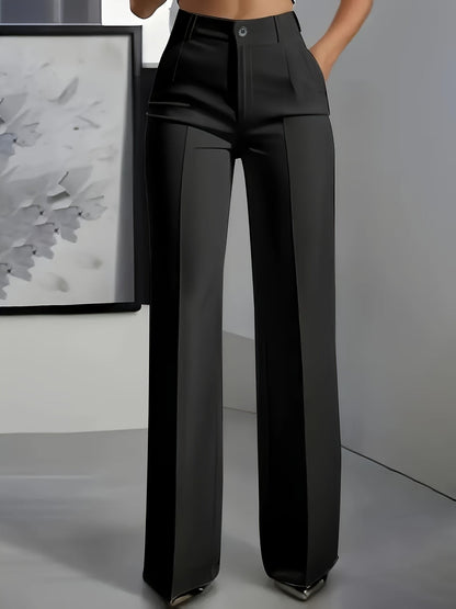 Aziliz | Pantalon Large Plissé Taille Haute