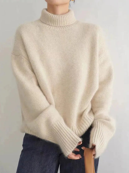 Solveigne | Pull Col Roulé Maille Douce