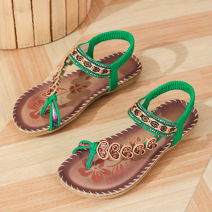 Lélia | Sandales Plates Perlées Bohèmes