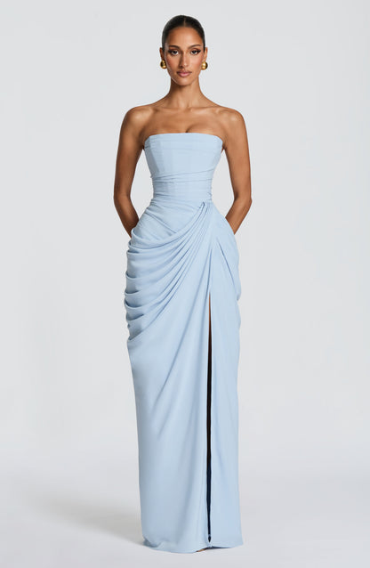 Jehanne | Robe Longue Bustier Corset Fendue