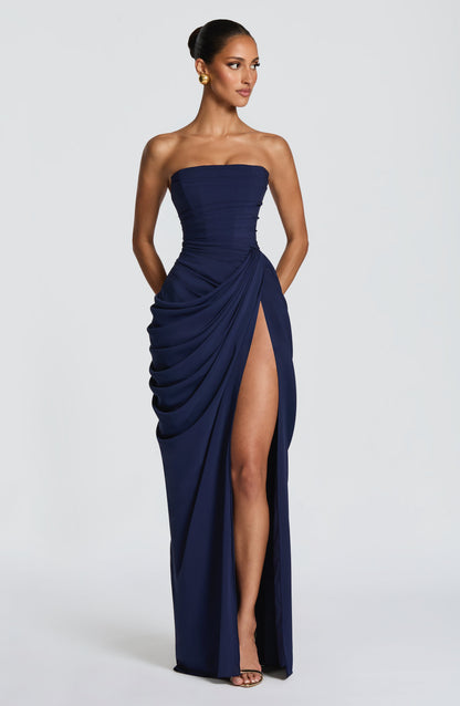 Jehanne | Robe Longue Bustier Corset Fendue
