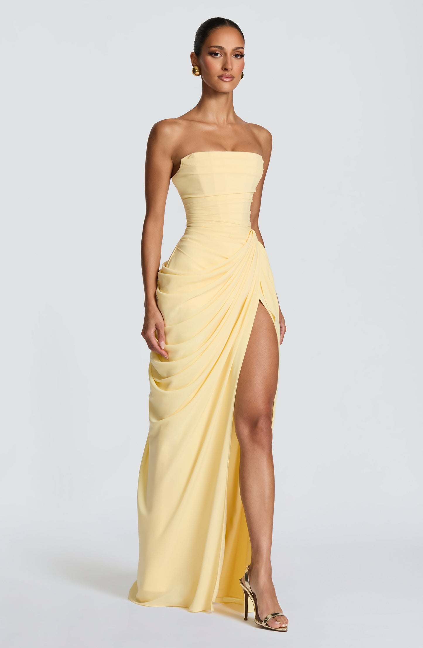 Jehanne | Robe Longue Bustier Corset Fendue