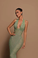 Marsile | Robe Longue Vert Émeraude
