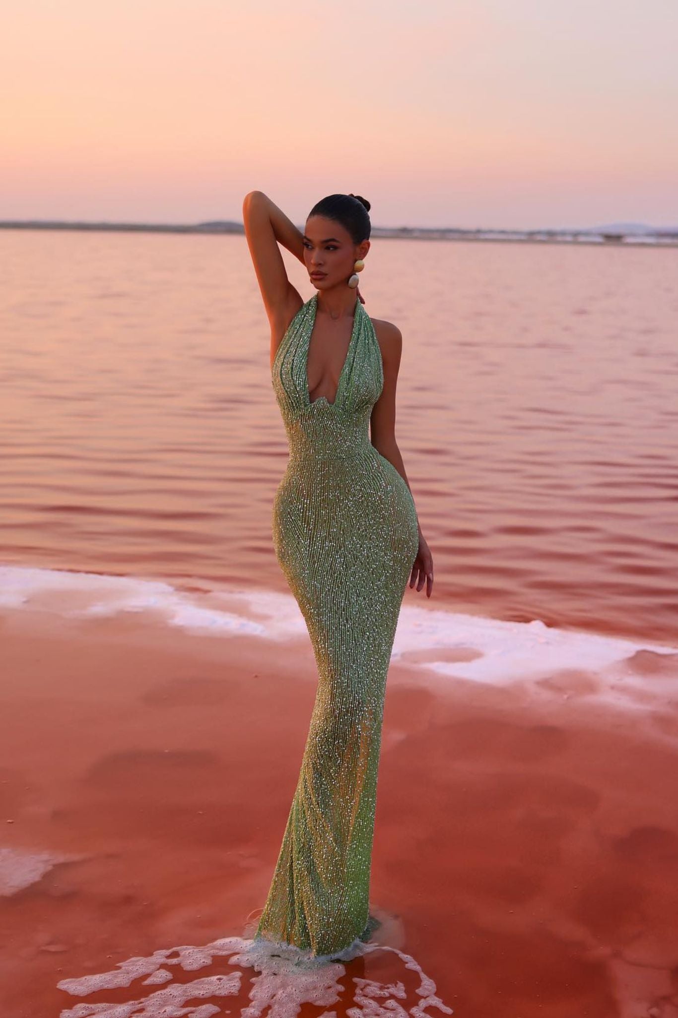 Marsile | Robe Longue Vert Émeraude