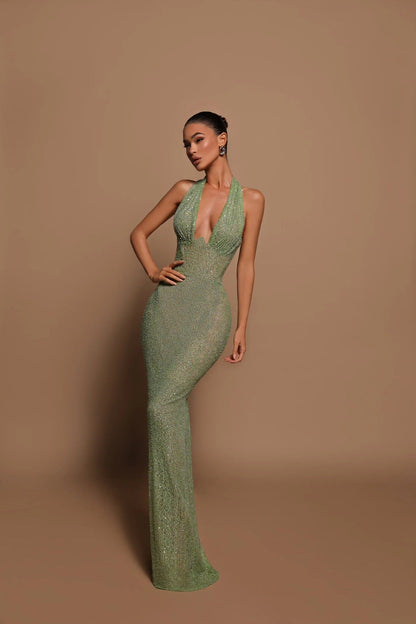 Marsile | Robe Longue Vert Émeraude