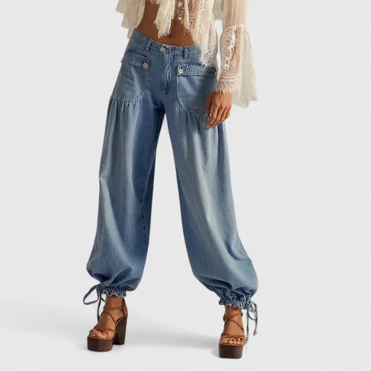 Palmine | Pantalon Large Plissé Fluide