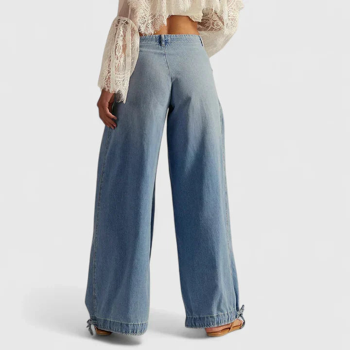 Palmine | Pantalon Large Plissé Fluide