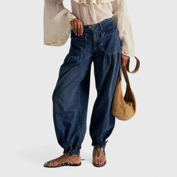 Palmine | Pantalon Large Plissé Fluide