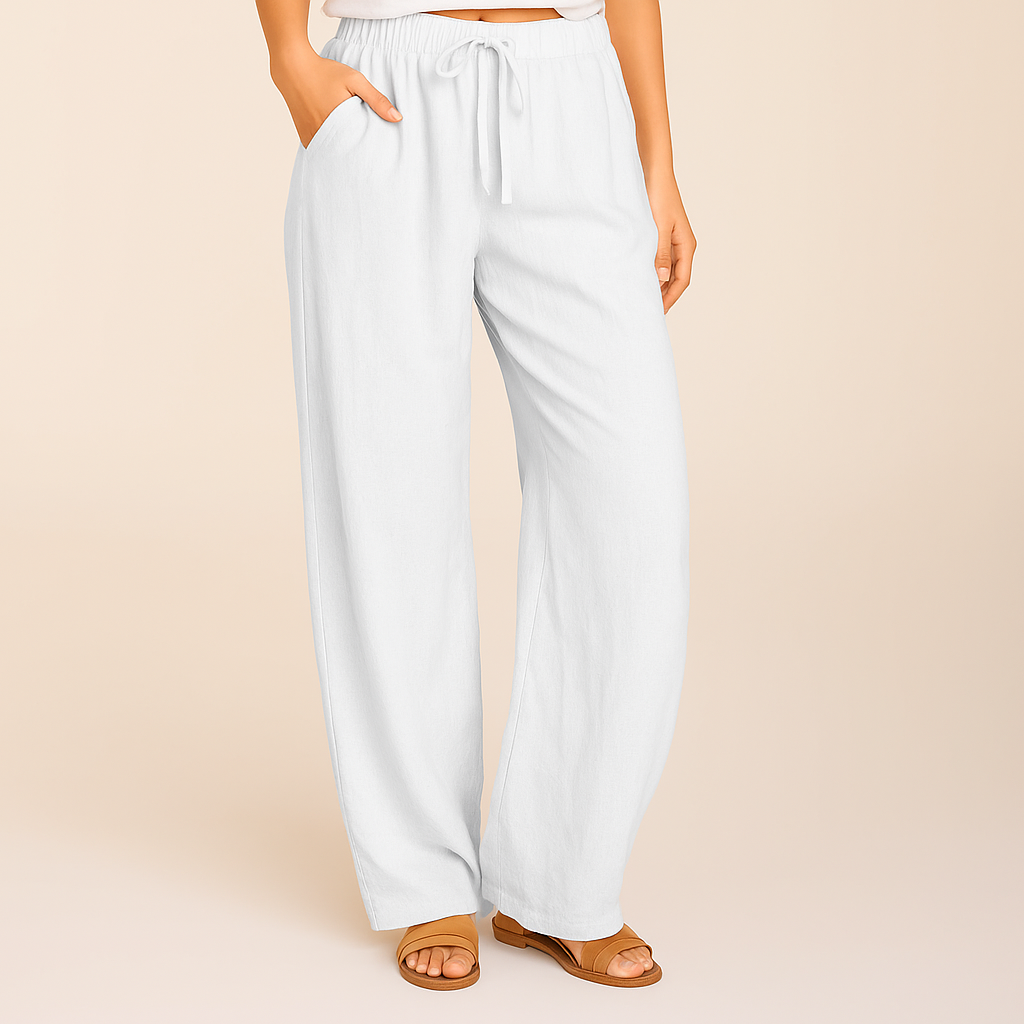 Edwige | Pantalon Large d'Été à Cordon