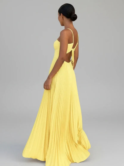 Élisa | Robe Longue Plissée A-Ligne