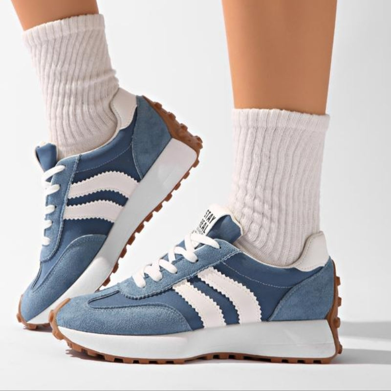 Irmine | Baskets Plateforme Effet Daim Rétro