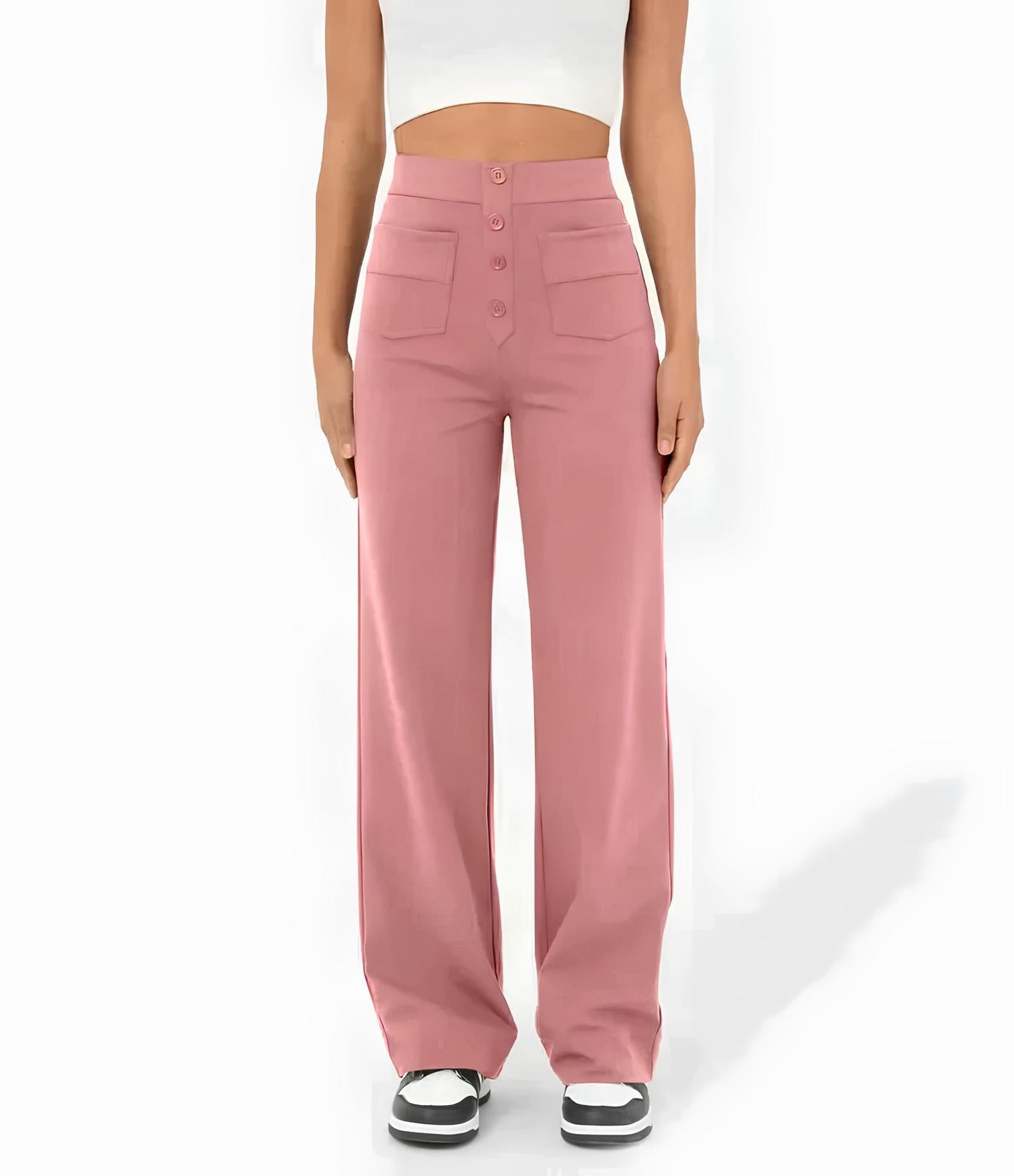 Victoria | Pantalon Extensible Décontracté Taille Haute