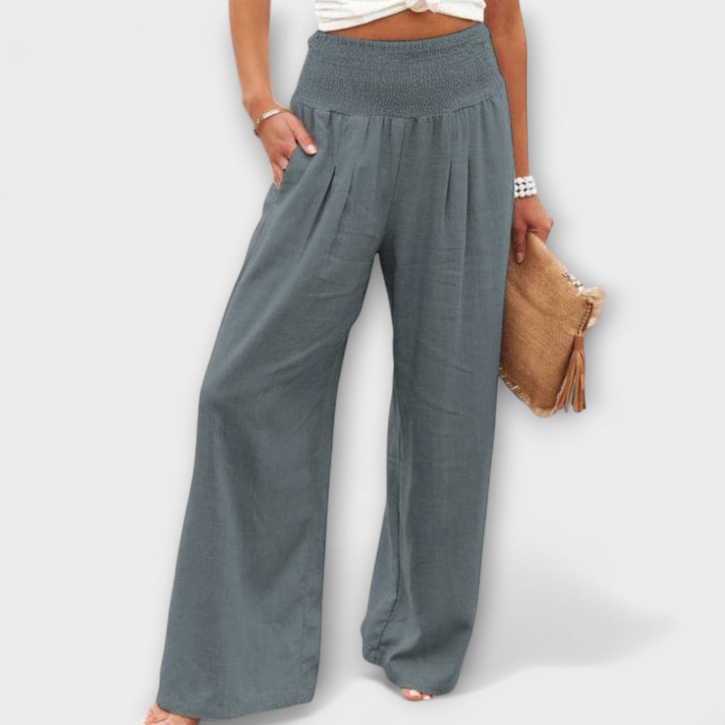 Théa | Pantalon Ample Décontracté Taille Souple