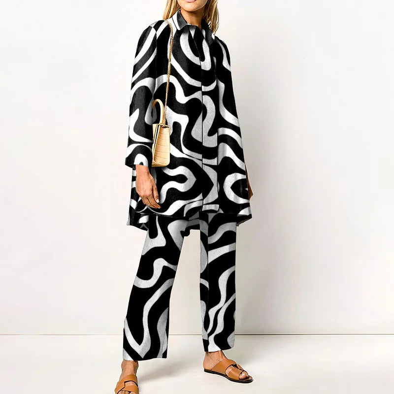 Véronique | Ensemble Blouse et Pantalon Vintage