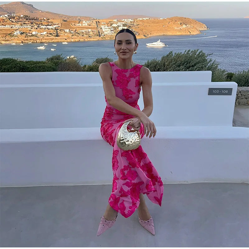 Flora | Robe Longue Florale Sans Manches