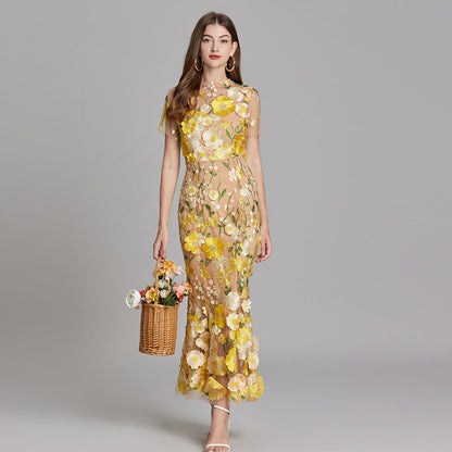Vaubine | Robe Midi Fleurie Manches Courtes