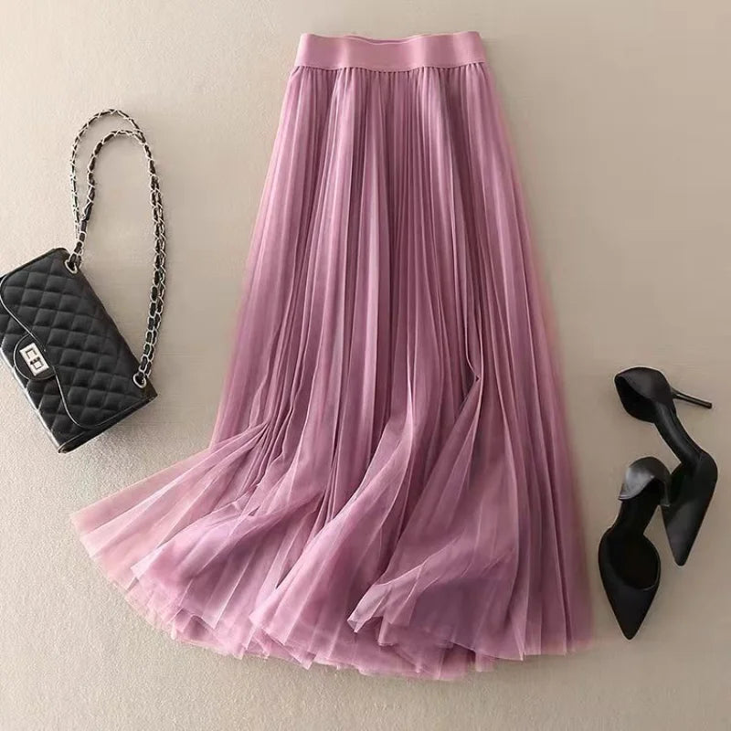 Morgan | Jupe Plissée Fluide Taille Haute