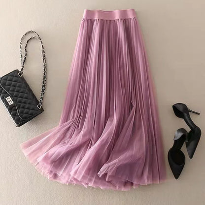 Morgan | Jupe Plissée Fluide Taille Haute