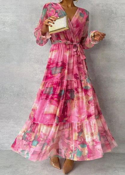 Élodie | Robe Longue Florale Cache-Cœur