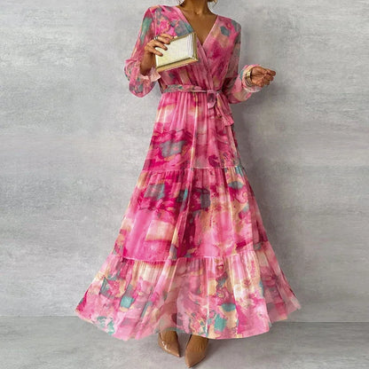 Élodie | Robe Longue Florale Cache-Cœur