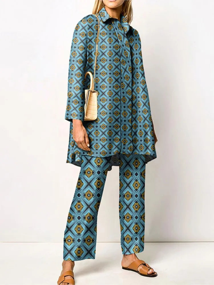Véronique | Ensemble Blouse et Pantalon Vintage