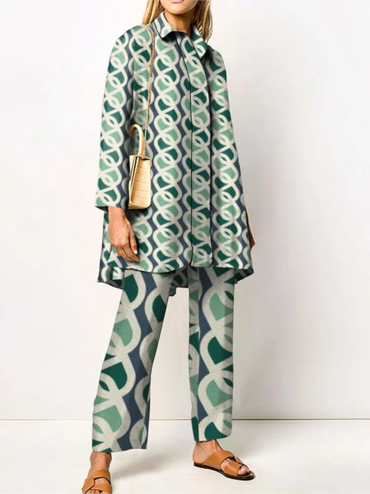 Véronique | Ensemble Blouse et Pantalon Vintage