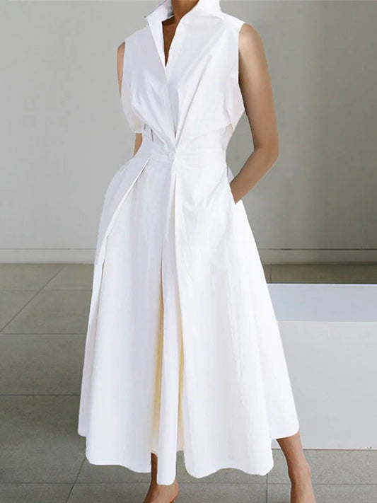 Clémence | Robe chemise femme élégante en coton