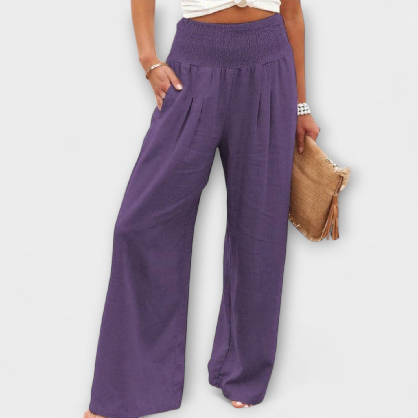 Théa | Pantalon Ample Décontracté Taille Souple
