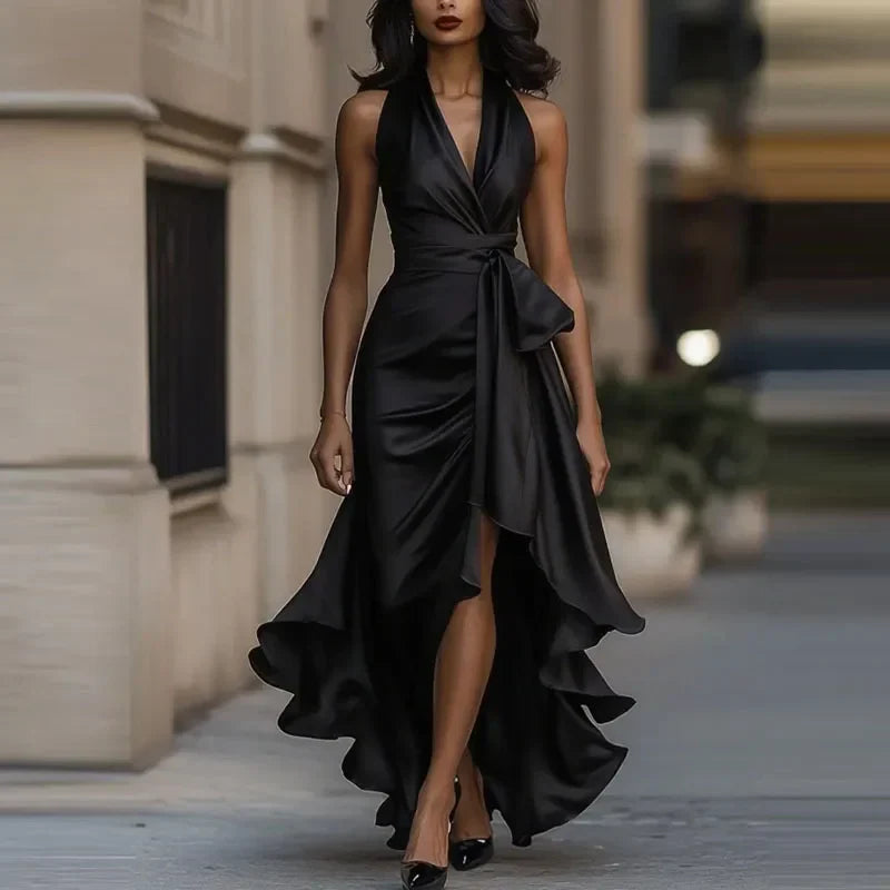Keltie | Robe Maxi Satinée Dos Nu