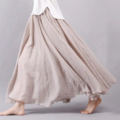 Lunara | Jupe A-Line Fluide Effet Lin