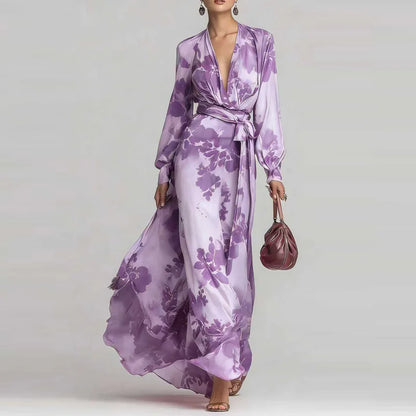 Céleste | Robe Maxi Florale en Chiffon
