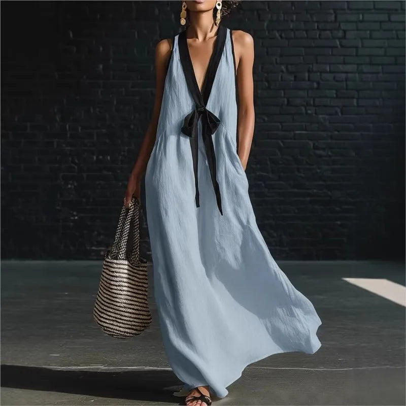 Ondine | Robe Maxi Blanche d’Été à Détails Ajourés