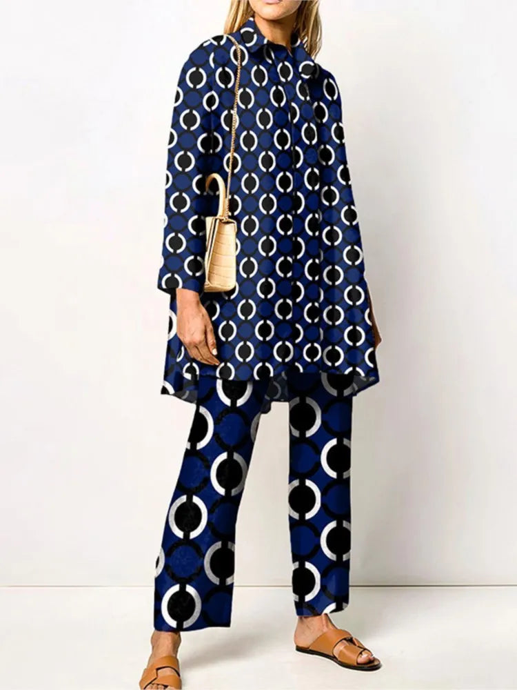 Véronique | Ensemble Blouse et Pantalon Vintage