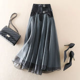 Elena jupe maxi en tulle taille haute femme