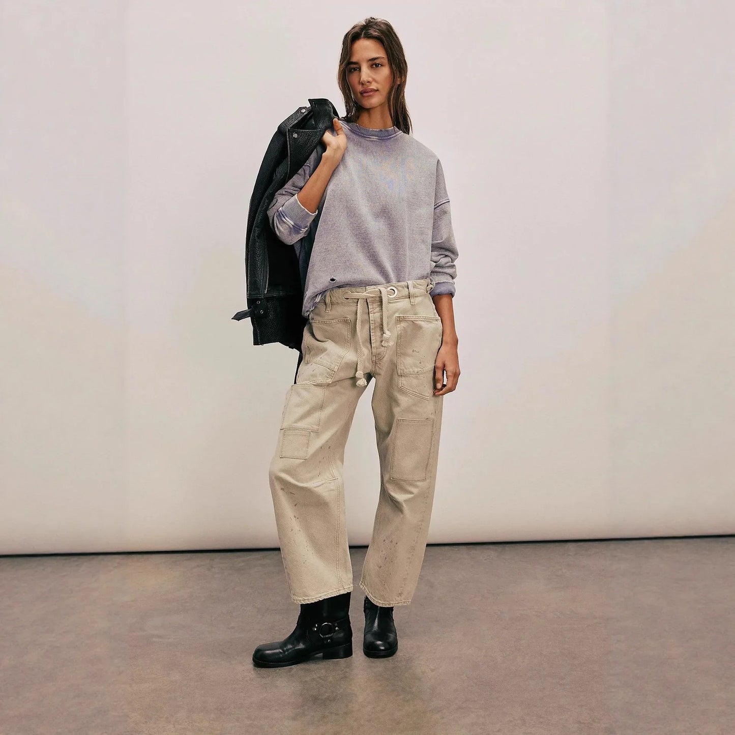 Sloane jean denim patchwork style décontracté