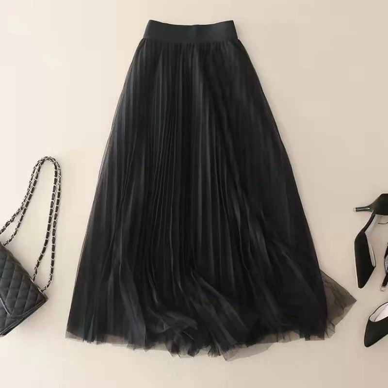 Morgan | Jupe Plissée Fluide Taille Haute