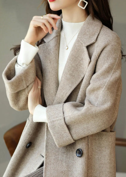 Symphorine | Manteau Croisé Col Cranté à Poches