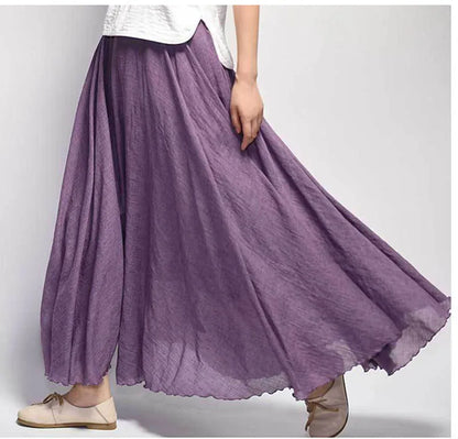 Lunara | Jupe A-Line Fluide Effet Lin