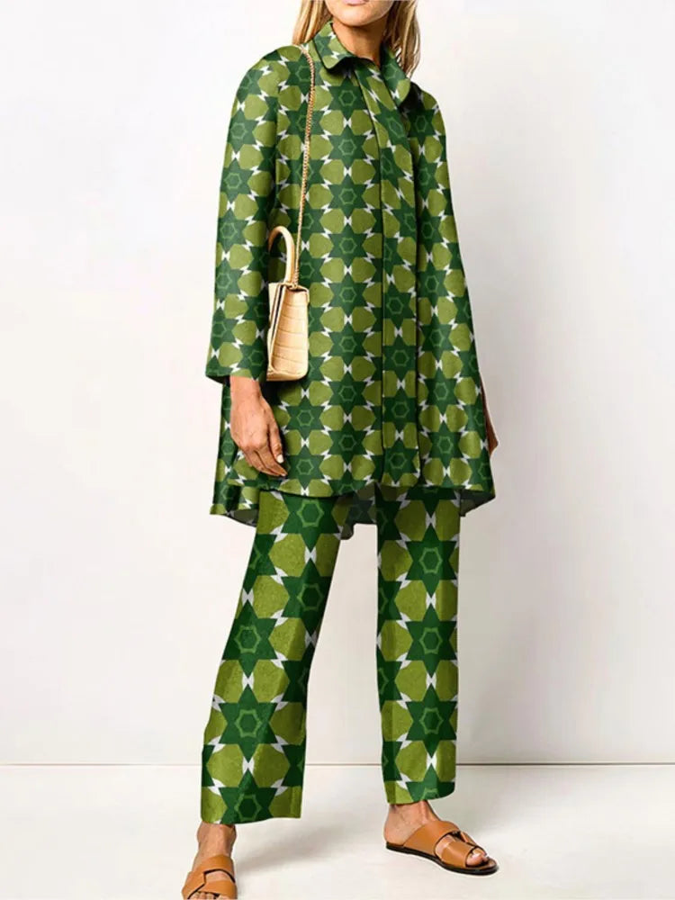 Véronique | Ensemble Blouse et Pantalon Vintage