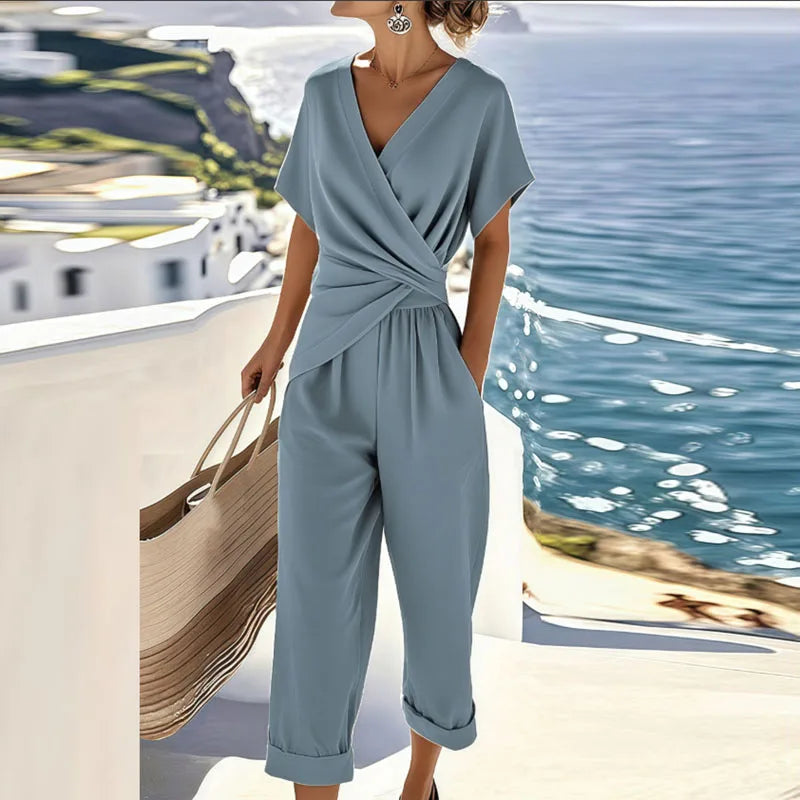 Laure | Ensemble Cache-Cœur Deux Pièces Pantalon