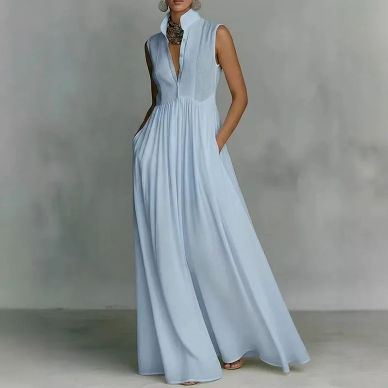 Rowella | Robe Maxi Sans Manches à Volants